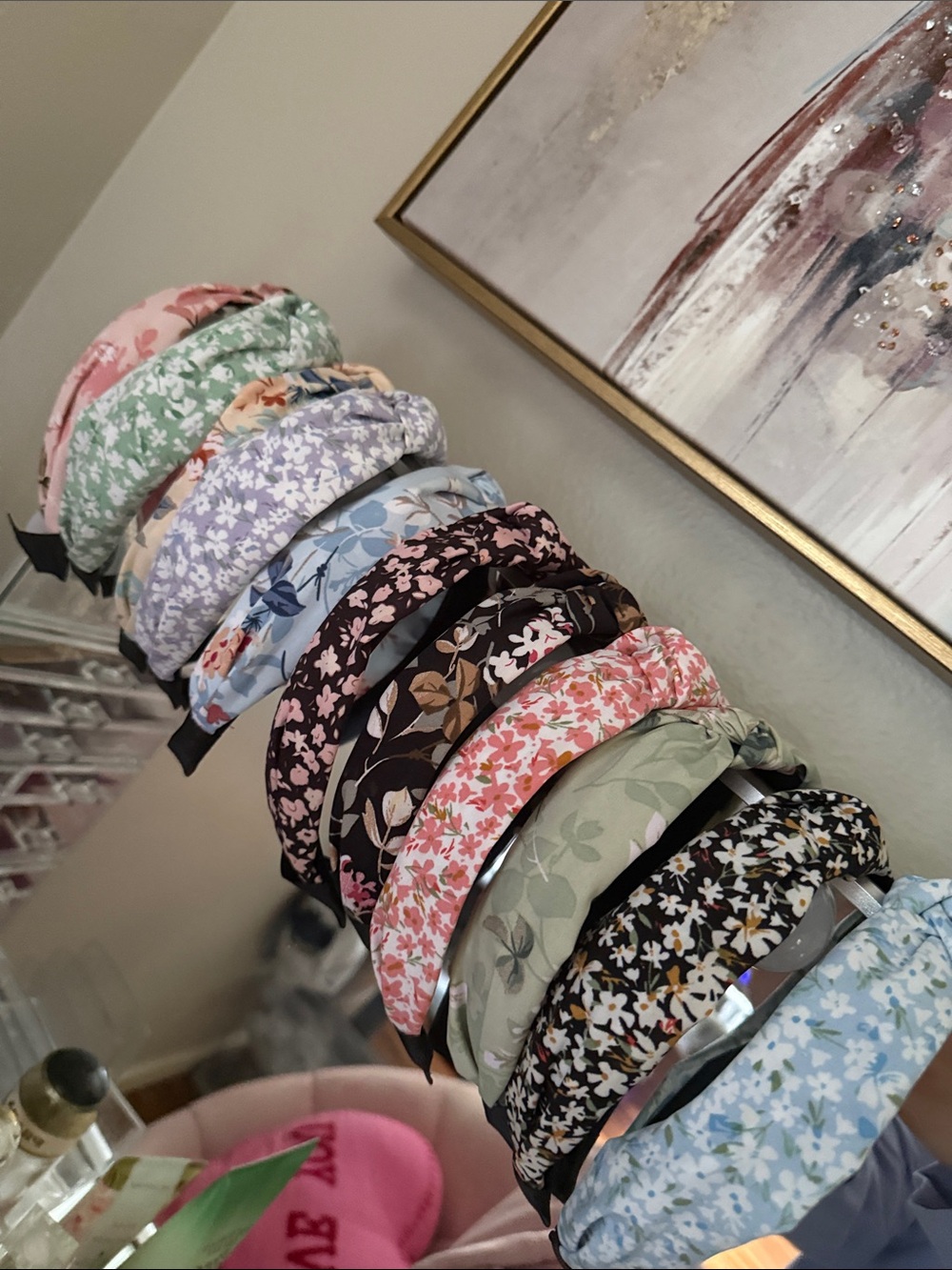 Floral Padded Headband - Mixed Pastel Floral Prints